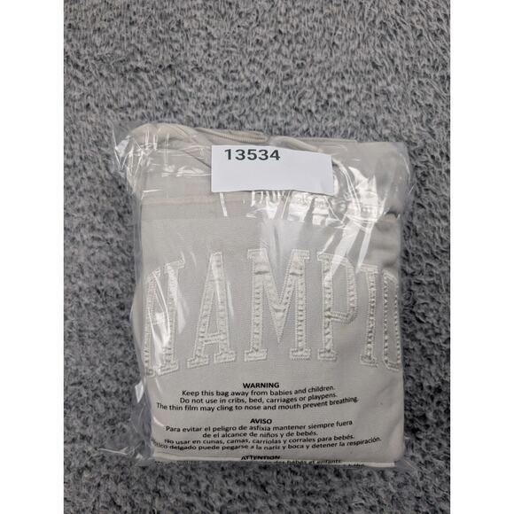 Champion Sweatshirt Men Extra Small Beige Reverse Weave Hoodie Drawstring Chore - Picture 6 of 6